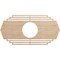 Ekena Millwork Chrysler Wood Fretwork Pierced Ceiling Medallion, Alder, 24"W x 12"H x 6 1/4"ID x 1/4"T CMWP24X12X0250CSAL - alternate 1